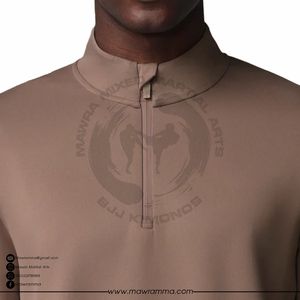 Sudadera de Invierno de Alta Calidad con Media Cremallera y Logotipo Personalizado Bordado al por Mayor, Unisex, OEM - Product Image 2