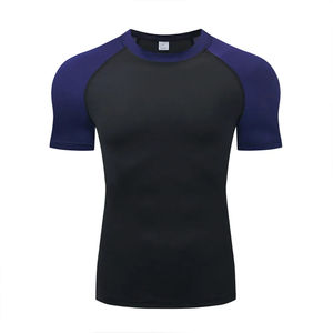 Vente en gros T-shirt de gym surdimensionné pour hommes en polyester personnalisé évacuation de l'humidité entraînement fitness vêtements de musculation - Product Image 2