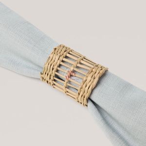 Vente en gros Ronds de serviette en rotin pour décoration de table Ronds de serviette de Noël Mariage du Vietnam - Product Image 4