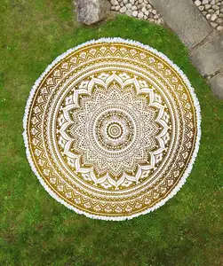 Thông tư Mandala Vòng roundie tấm thảm bãi biển chăn Dã Ngoại tấm bông ném vòng Mandala tường treo tấm thảm nghệ thuật số lượng lớn