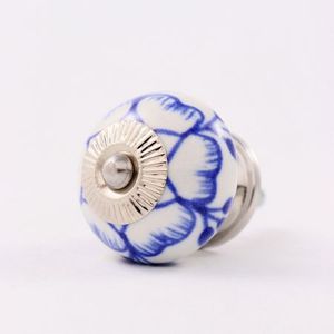 Boutons en céramique pour chambre d'enfants, poignées bleues Vintage, porte papillon, armoires de cuisine, meubles, tiroir, 3.81 cm, CK-403 - Product Image 3