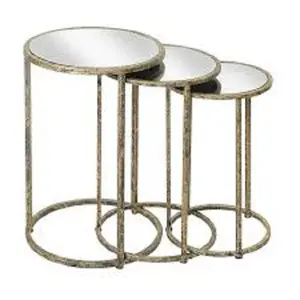 Furniture Metal Frame Nesting Center Tea Table Round Coffee Table modern coffee table