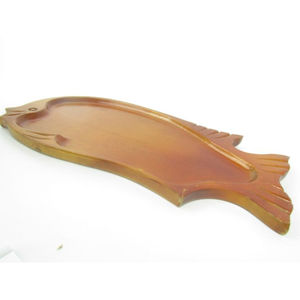 Ustensiles de cuisine en forme de poisson les plus vendus Assiette et plateau de fruits en bois massif Assiette à dessert en bois de bambou de qualité supérieure - Product Image 1