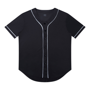 เสื้อเบสบอลชาย แขนสั้น ติดกระดุม ชุดกีฬาทีม สไตล์สนามกีฬา รับสกรีนโลโก้ - Product Image 5