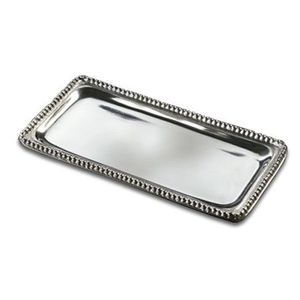 Plateau de service à thé et à café au design admirable, acier inoxydable de qualité de luxe avec poignées, plateau décoratif pour table - Product Image 3