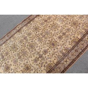 Turkish Rug, Area 4.8x8.2 ft Vintage Rug, <b>Brown</b> Oriental <b>Wool</b> Rug - Product Image 5