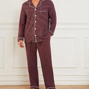 ชุดนอนผ้าไหมของผู้ชายผ้าถักแห้งเร็วระบายอากาศได้ดีขนาดผู้ใหญ่ออกแบบได้ตามต้องการ - Product Image 4