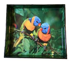 Tableros de MDF de diseño de tendencia, bandeja para servir con impresiones de esmalte Vintage, bandeja para servir té y café, bandejas impresas esmaltadas hechas a mano - Product Image 4