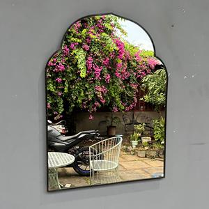 Miroir mural décoratif pour la maison, finition noire - Product Image 1