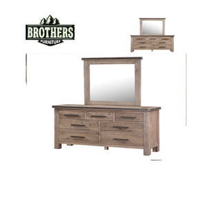 Meubles de chambre à coucher en bois massif de chêne, de pin et d'acacia de haute qualité de marque ATLAS Commode en bois à 7 tiroirs minimaliste pour un rangement efficace - Product Image 1