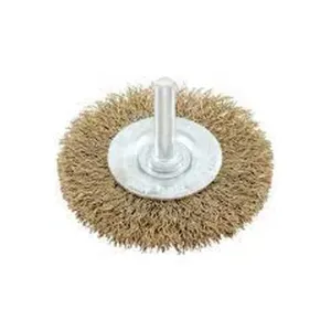 Crimped Brass Circular Wire Brush Rotary Abrasive Deburring Wheel Circular Twist Stainless Steel Angle Grinder Cleaning