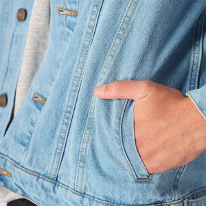 Veste en jean de service OEM pour hommes coupe normale boutonné vêtements d'extérieur élégants vestes en jean pour hommes avec poche - Product Image 5