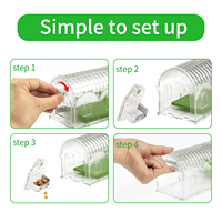 Piège à souris premium et humain, cage de capture vivante pour le contrôle des rongeurs, avec design transparent, libération facile et structure réutilisable