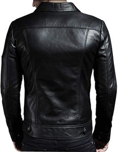 BSLN New Arrival Windbreaker Heat <b>Jeans</b> Jacket <b>For</b> <b>Men</b> PU <b>Leather</b> Jacket Plus Size <b>Men's</b> Jackets - Product Image 5