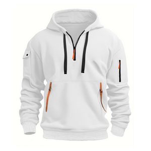 Sweat-shirts à col zippé pour hommes, 100% coton, streetwear d'hiver, avec faible MOQ et prix bas - Product Image 2