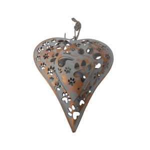 Sala de estar hierro/Cuentas Navidad colgante corazón blanco acabado para vacaciones Festival decoración ornamento personalizado a granel - Product Image 5