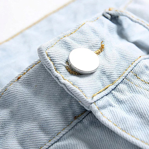 Fabricantes de ropa Cintura alta Pierna pequeña Slim Fit Jeans de mezclilla azul claro Pantalones largos para hombres - Product Image 5