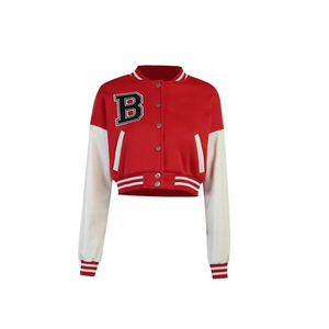 Vestes de baseball personnalisées Vestes décontractées d'hiver pour femmes Vestes Letterman à manches en cuir de laine personnalisées à vendre - Product Image 1