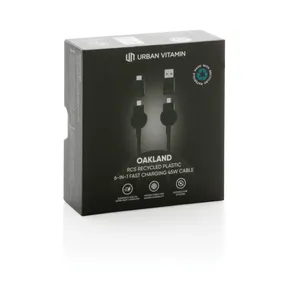 Oakland 6in1 Sustainable USB <b>Charging</b> <b>Cable</b> Promotional Gadgets with Eco-Friendly Features - Product Image 6