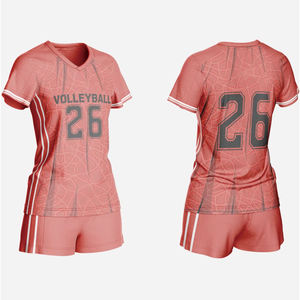Volleyball Game Day Gear For <b>Women</b> <b>Jersey</b> Containing Mesh Zones And Stretchy Athletic <b>Shorts</b> - Product Image 2