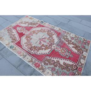 พรมวินเทจตุรกีขนาด 4.4x6.9 ฟุต พรมปูพื้น พรมลายดอกไม้สีแดง - Product Image 4