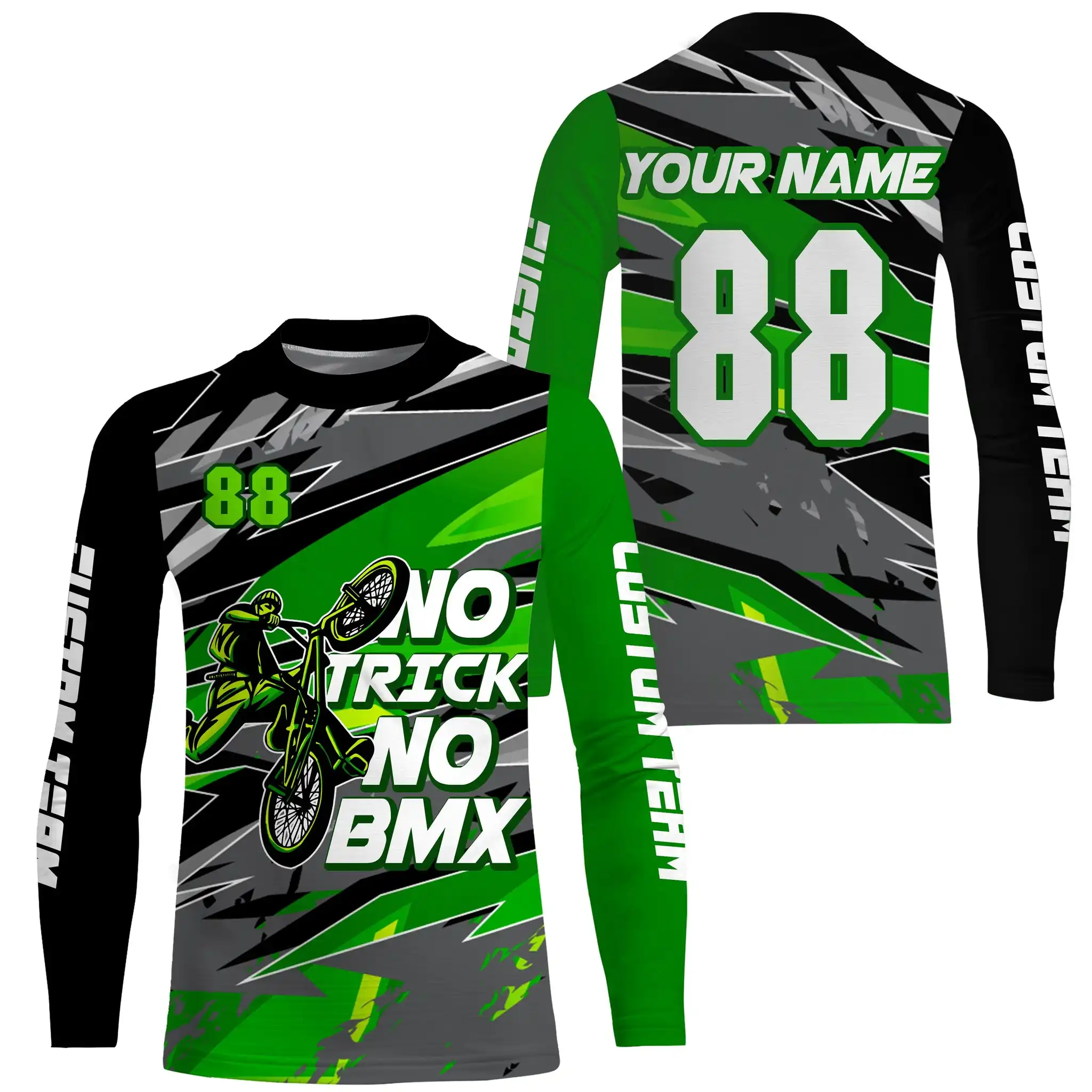 Maillot de vélo personnalisé Motocross chemise de cyclisme pour jeunes maillot Bmx respirant à manches longues