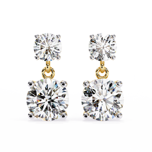 Boucles d'oreilles magnifiques en or 18 carats avec diamant de laboratoire, boucles d'oreilles de qualité supérieure - Product Image 5