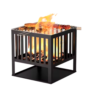 Foyer rond en métal pour foyer intérieur et extérieur en bois Bol à feu et cheminées Accessoire décoratif réutilisable Multi utile - Product Image 6