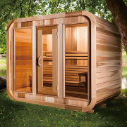 في المخزن تسليم فوري قياسي 2-3 أشخاص ساونا خشبية بالأشعة تحت الحمراء كابينة شوكران موقد ساونا تقليدي بالبخار الجاف - Product Image 5