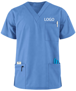 Venta caliente Doctor Uniformes Médico Enfermería Scrubs Top Doctor Enfermera Scrubs Manga corta Tops Uniforme Hombres Enfermera - Product Image 1