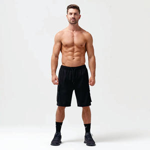 กางเกงขาสั้นคาร์โก้2-In-1,เลกกิ้งด้านในพิมพ์ลายมีความคมชัดโพลีเอสเตอร์65% เรยอน33% สีดำรหัส2% - Product Image 3