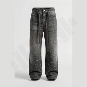 Pantalones Vaqueros Ajustados Personalizados para Hombre, Pantalones Ajustados Desgastados, Venta al por Mayor OEM, 100% Algodón, Pantalones Holgados de Pakistán al por Mayor - Product Image 1