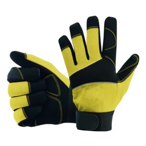Guantes de montaje impresos personalizados para mecánicos y jardineros, características de seguridad hechas de goma duradera, guantes deportivos de poliéster y nailon - Product Image 3