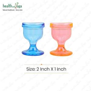 Juego de 2 Vasos para Lavado de Ojos HealthAndYoga, Plástico de Alta Calidad para Ojos Secos, Directo del Fabricante Indio - Product Image 3