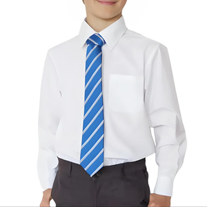 Camisas de uniforme escolar unisex OEM, camisa de vestir de manga larga al por mayor, Proveedor de Ropa escolar para niños y niñas, ropa formal para estudiantes de BD - Product Image 3