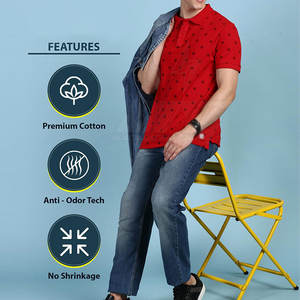 Camiseta Polo estampada de alta calidad para hombre en stock Camiseta Polo para hombre de etiqueta privada Camiseta Polo para hombre - Product Image 5