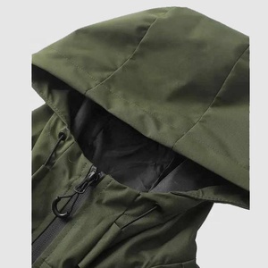 Chaqueta Cortavientos de Invierno para Hombre, Venta al por Mayor de Fábrica, Estilo Formal con Parches, Cuello Alto, Talla Grande, Larga - Product Image 3
