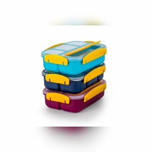 Premium 1300ml Plastic Lunch <b>Box</b> with 4 Sections Dishwasher Safe Leakproof Bento Container for Adults and Kids Meals - Product Image 2