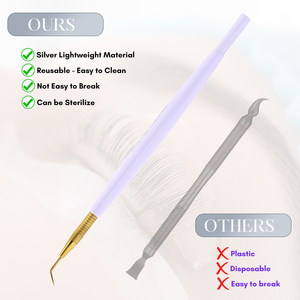 Herramienta para Levantar Pestañas, Separador de Pestañas de Doble Punta, Acero Inoxidable, Profesional para Salón, Permanente de Pestañas, Belleza y Extensiones de Pestañas DIY - Product Image 5