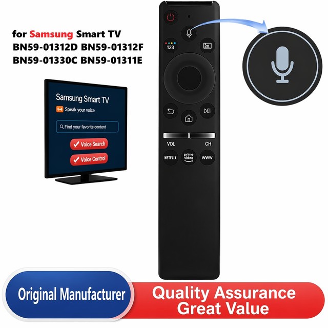 Replacement Voice Remote Control for Samsung Smart TV BN59-01312D BN59-01312F BN59-01330