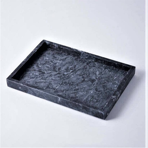 Plateau de service unique en métal et marbre, fait main, durable, au design moderne, idéal pour les hôtels, les anniversaires et les mariages - Product Image 1