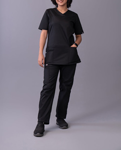 Mono Quirúrgico Personalizado con Logotipo, Cuello en V, Elástico en 4 Direcciones, para Hospital, Uniforme de Enfermería para Hombres y Mujeres, Poliéster y Spandex, Verano - Product Image 2