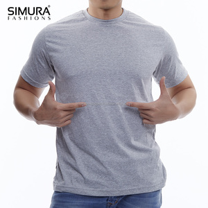 T-shirt en coton à épaules tombantes, col rond, manches courtes, élégant, grande taille, écologique et respirant pour hommes, exporté du Bangladesh - Product Image 4