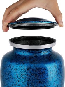 โกศใส่ศพสำหรับผู้ชายและผู้หญิงโกศสีฟ้าป่าใหม่สำหรับงานศพของผู้ใหญ่และผู้ชาย - Product Image 2