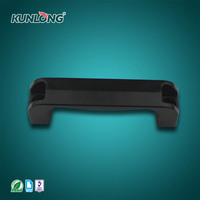 Poignée rectangulaire en plastique noir SK4-003 pour châssis et portes d'armoires