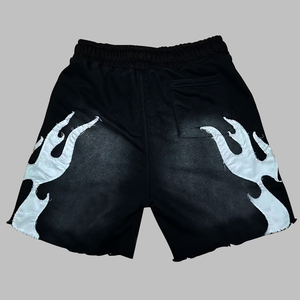 Drawing Summer Custom High Quality Vintage Manufacturer Polyester/Nylon Breathable Elastic Waist <b>Sweat</b> <b>Men</b> Acid Wash <b>Shorts</b> - Product Image 2