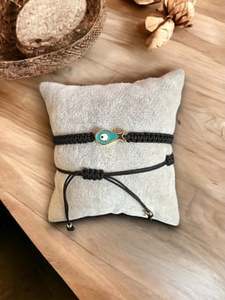 Dafni สร้อยข้อมือถักทอลายตาปีศาจตัวใหญ่จาก Pazar เป็นมิตรกับสิ่งแวดล้อมน้ำหนักเบาทนทานกันน้ำมีความกว้าง10มม. ทำจากอิสตันบูล - Product Image 5