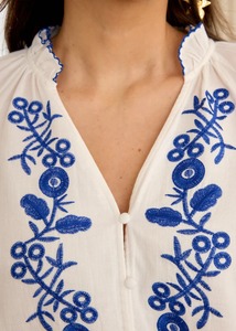 Blusa Larga de Algodón Georgette para Oficina, Ecológica, Suministro ODM de la India - Product Image 3