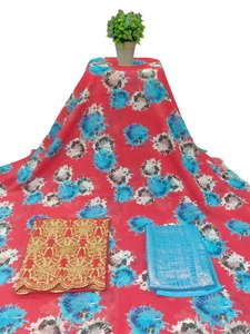 Nuevo Vestido Tradicional Somalí de Moda, Tejido Jacquard Dirac, Bicolor, con Estampado Floral para Niñas - Product Image 3