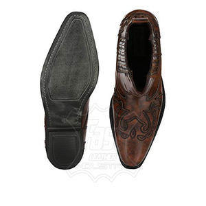 Chaussures longues en cuir véritable de haute qualité, chaussures longues classiques en cuir pour hommes, chaussures de bureau, chaussures habillées - Product Image 6